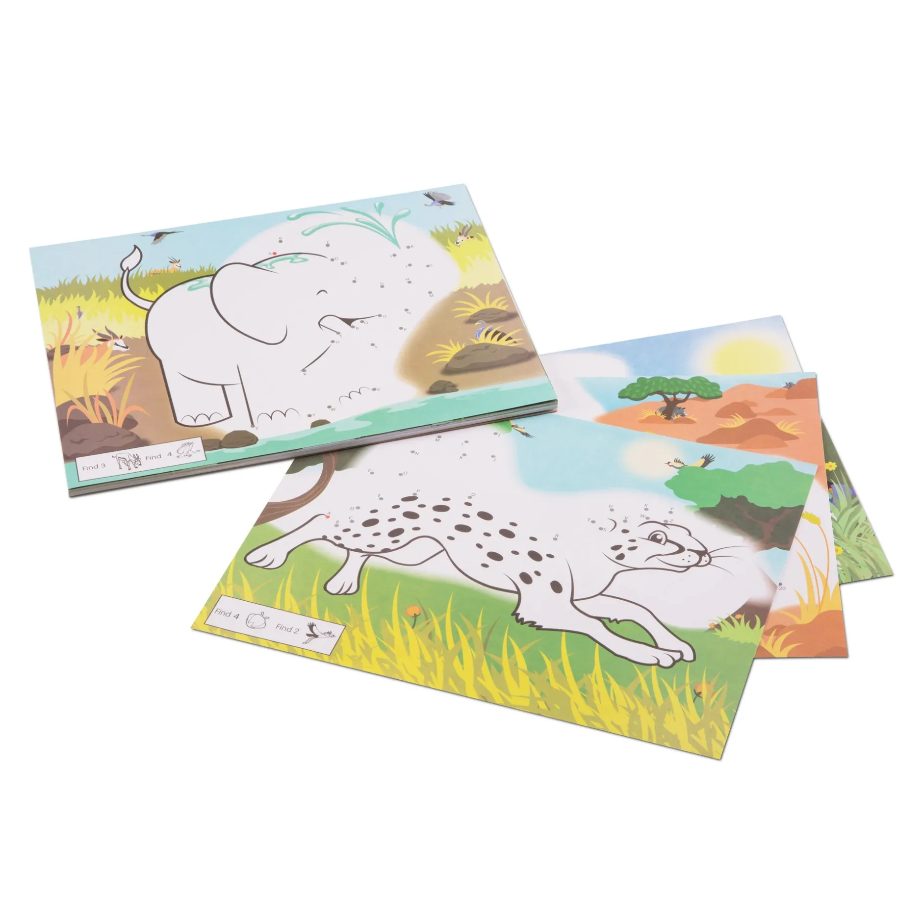 Activity Books>Melissa & Doug ABC 123 Dot-to-Dot Coloring Pad – Wild Animals