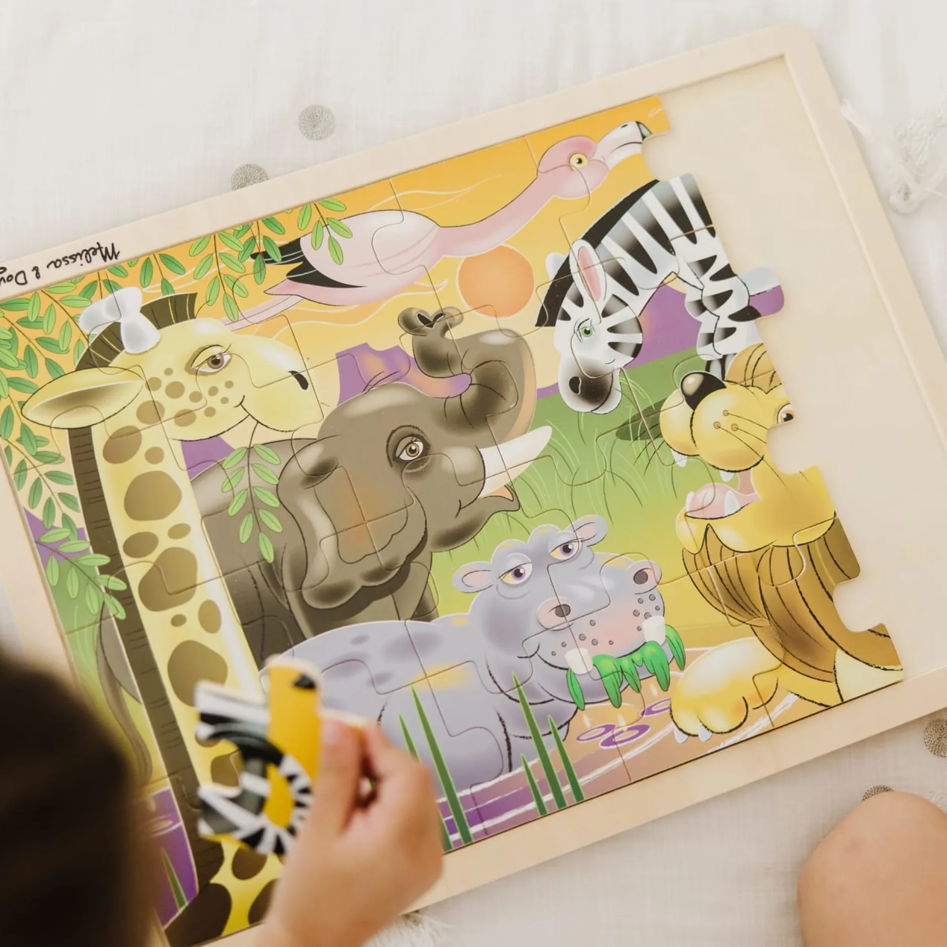 Animals & Nature Puzzles>Melissa & Doug African Plains Wooden Jigsaw Puzzle - 24 Pieces