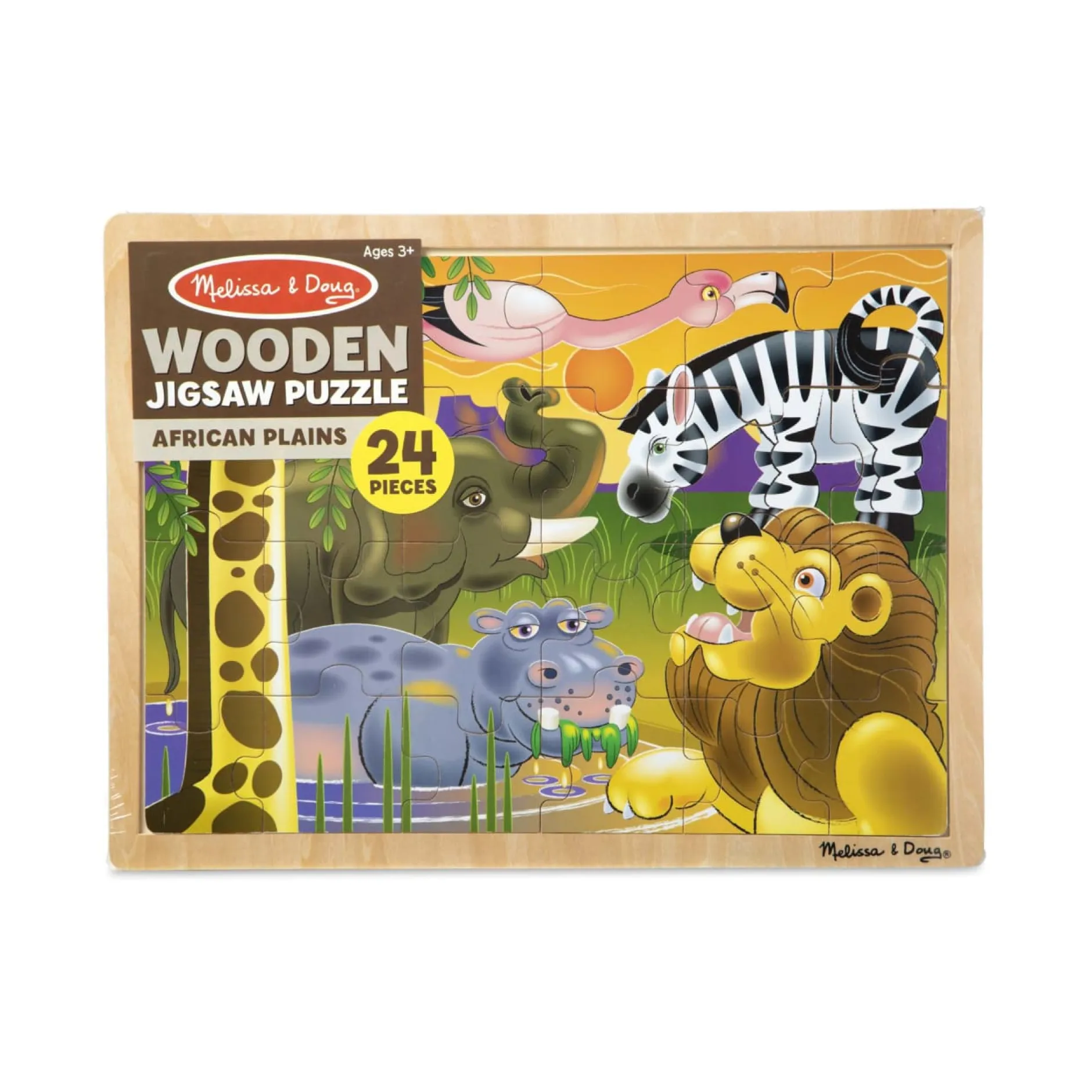 Animals & Nature Puzzles>Melissa & Doug African Plains Wooden Jigsaw Puzzle - 24 Pieces