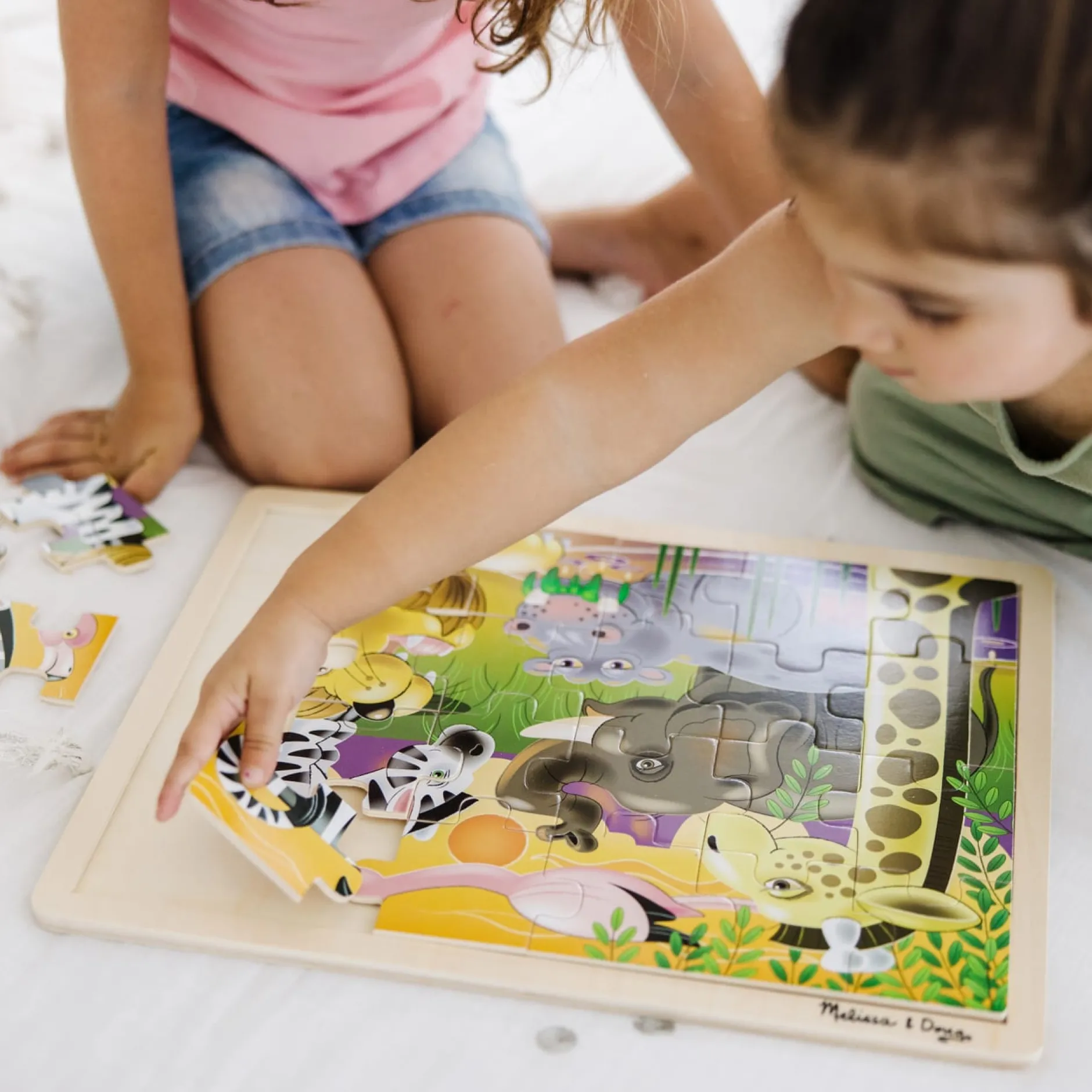 Animals & Nature Puzzles>Melissa & Doug African Plains Wooden Jigsaw Puzzle - 24 Pieces