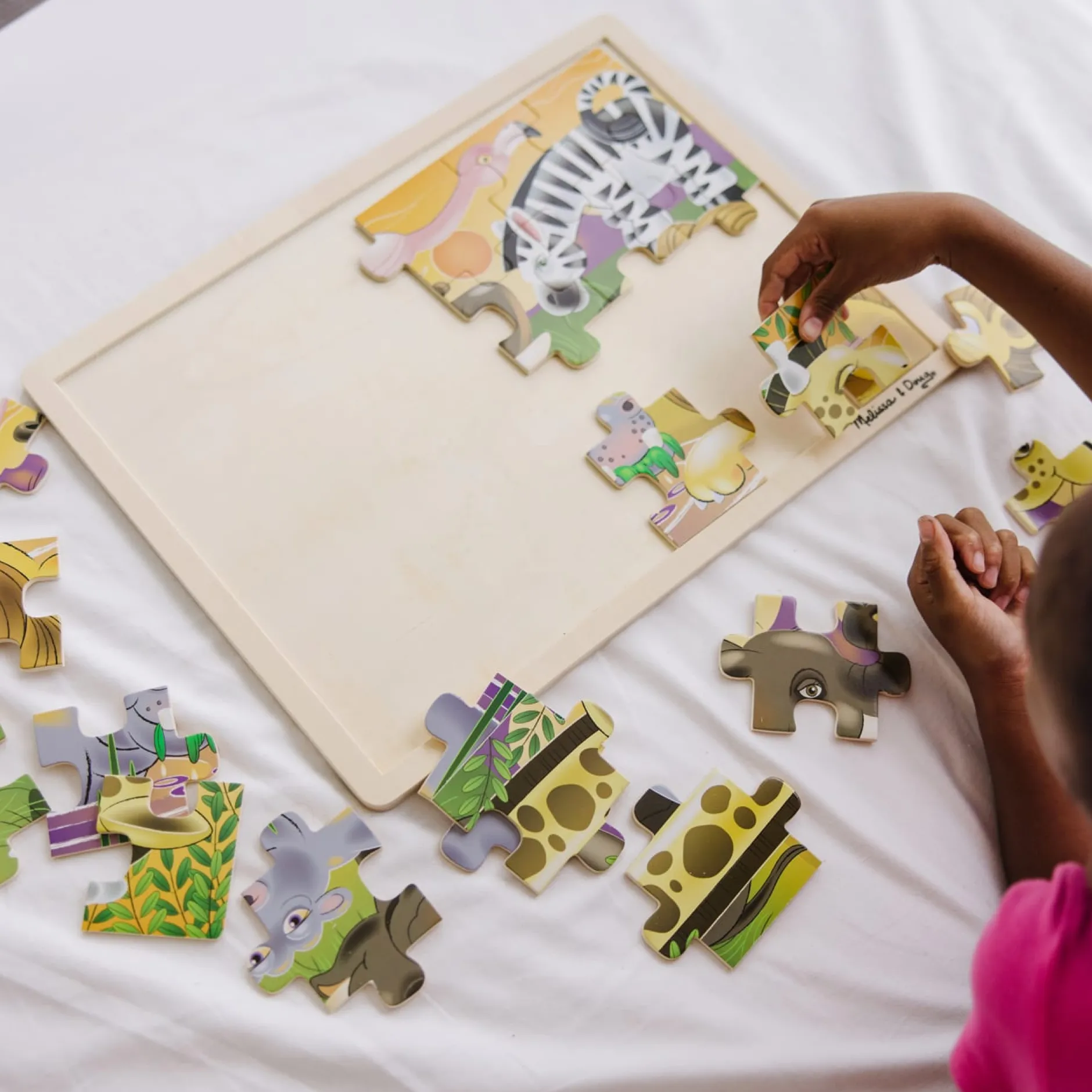 Animals & Nature Puzzles>Melissa & Doug African Plains Wooden Jigsaw Puzzle - 24 Pieces
