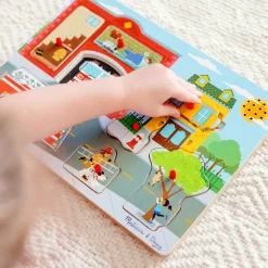 Vehicle & Train Puzzles>Melissa & Doug Around the Fire Station Sound Puzzle - 8 Pieces