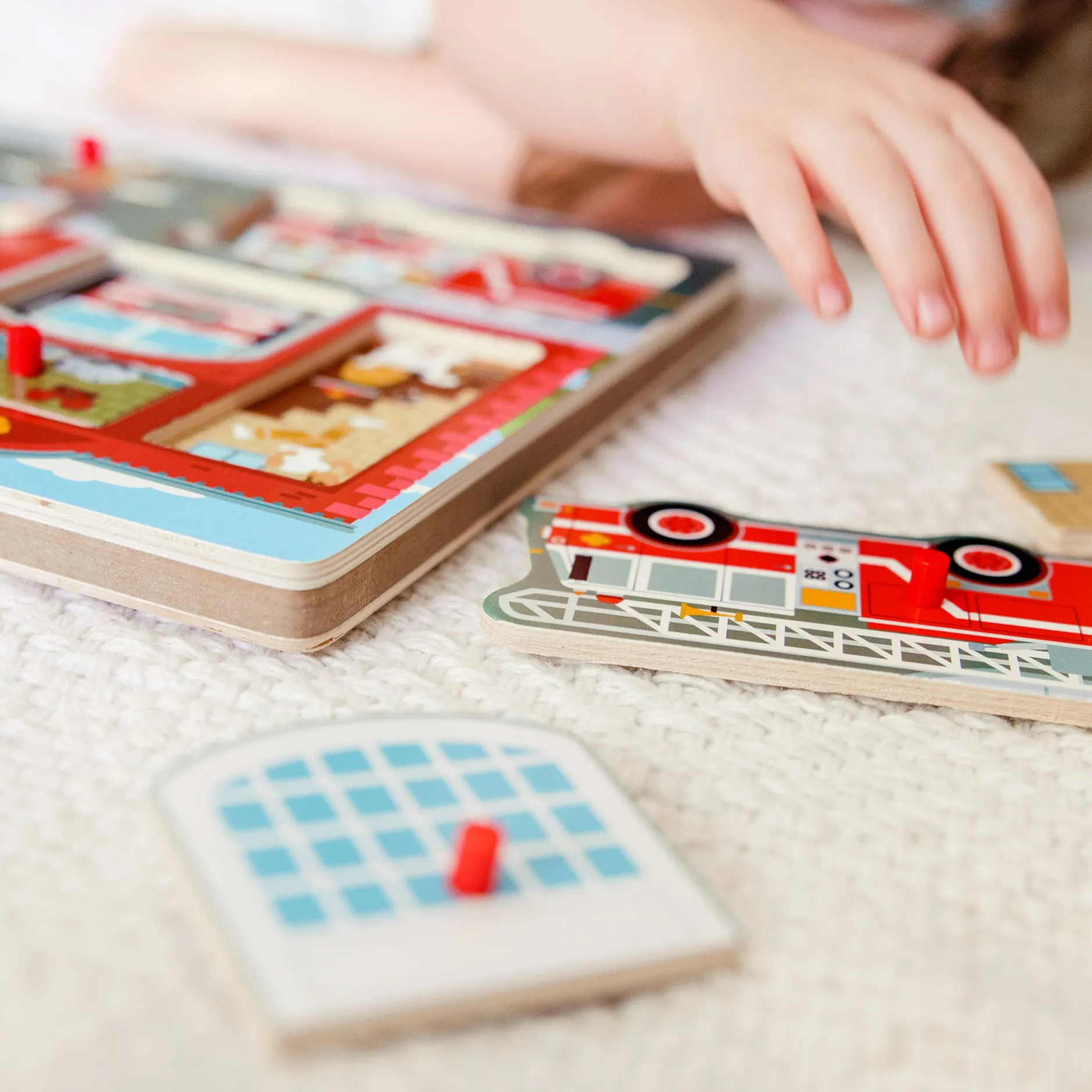 Vehicle & Train Puzzles>Melissa & Doug Around the Fire Station Sound Puzzle - 8 Pieces