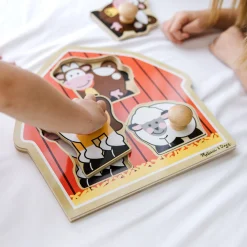 Animals & Nature Puzzles>Melissa & Doug Barnyard Animals Jumbo Knob Puzzle - 3 Pieces