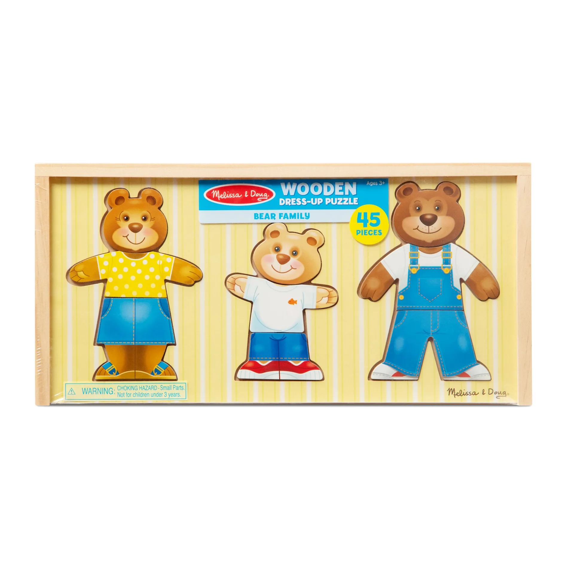 Animals & Nature Puzzles>Melissa & Doug Bear Family Dress-Up Puzzle - 45 Pieces