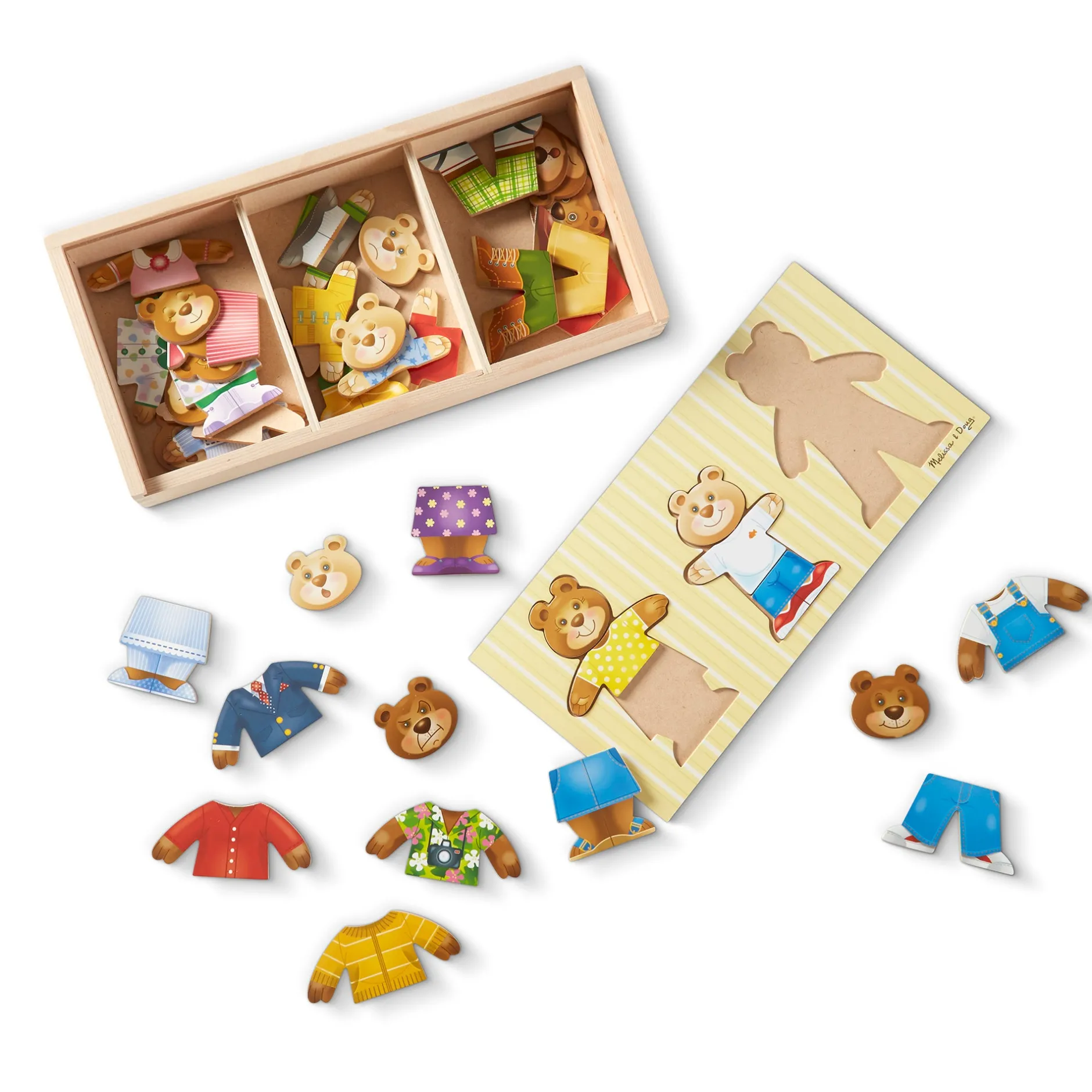 Animals & Nature Puzzles>Melissa & Doug Bear Family Dress-Up Puzzle - 45 Pieces