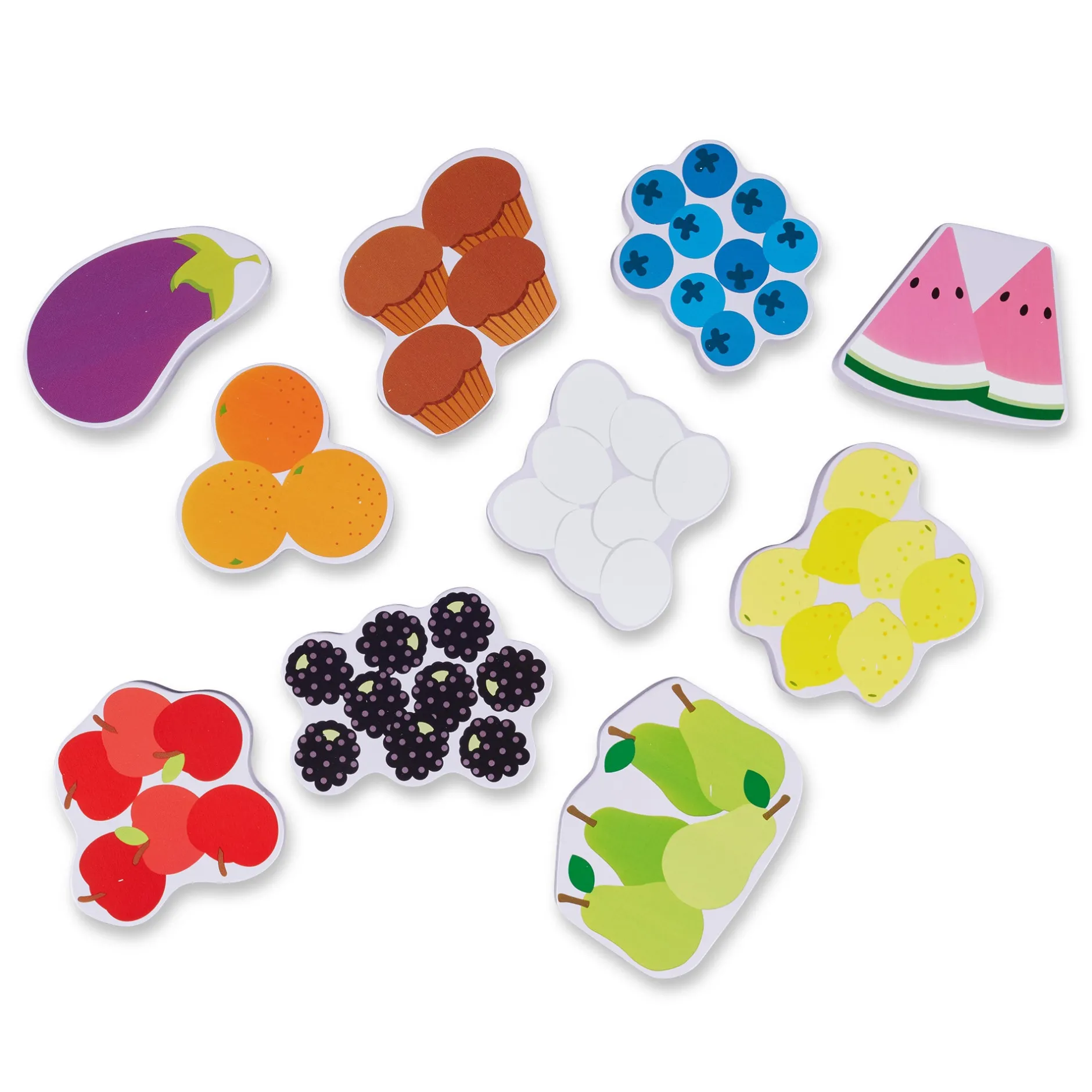 Animals & Nature Puzzles>Melissa & Doug Blue's Clues & You! Fridge Food Wooden Chunky Puzzle - 10 Pieces