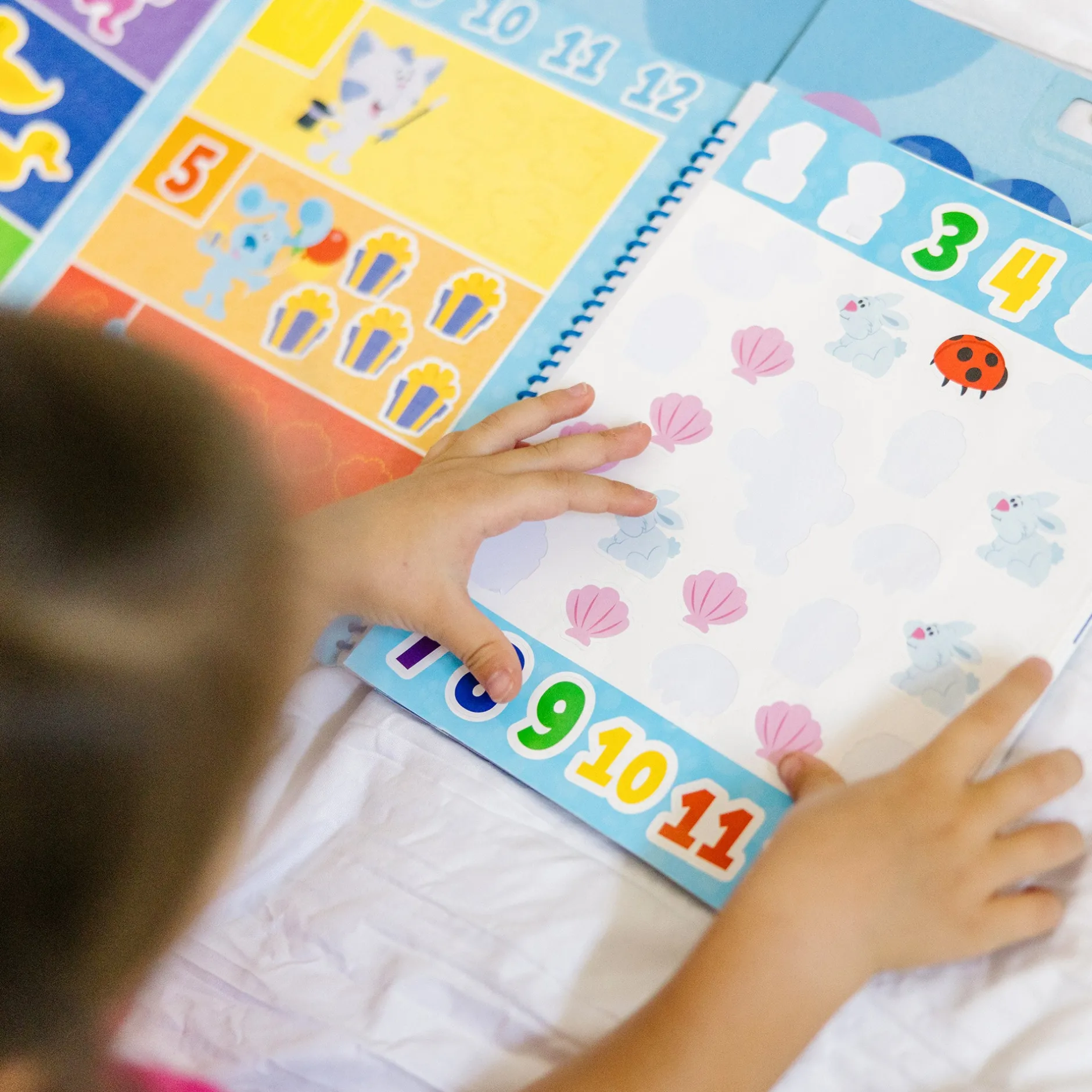 Stickers & Sticker Books>Melissa & Doug Blue's Clues & You! Restickable Stickers - Numbers & Letters