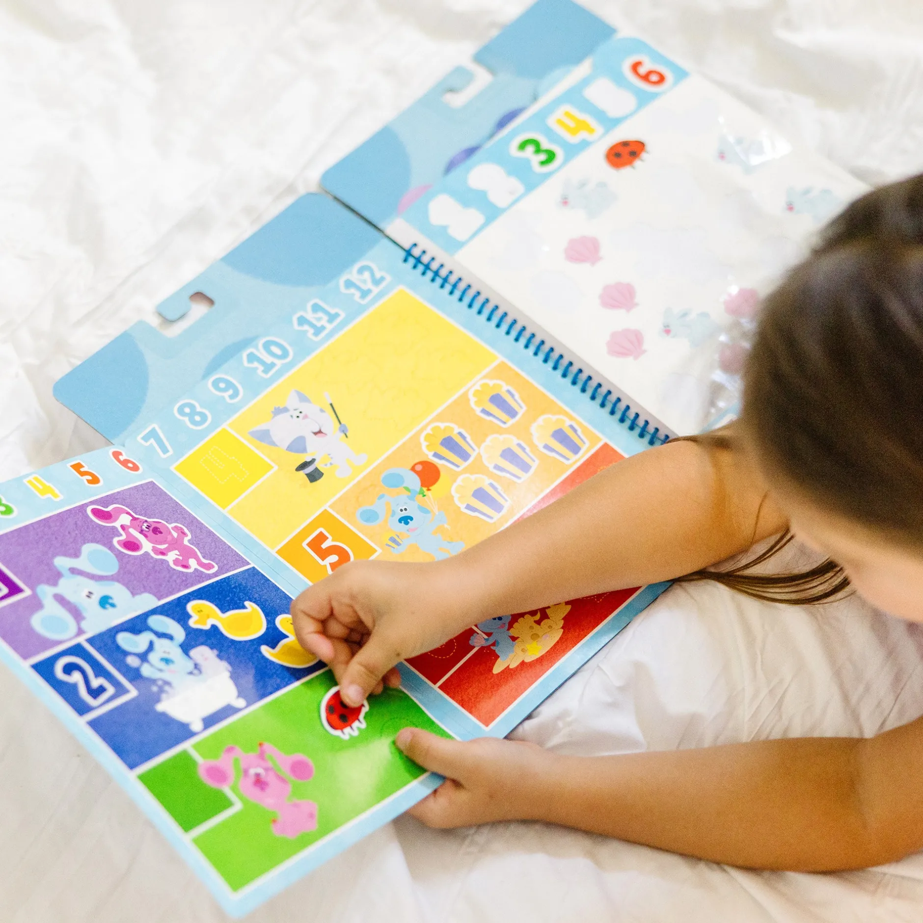 Stickers & Sticker Books>Melissa & Doug Blue's Clues & You! Restickable Stickers - Numbers & Letters