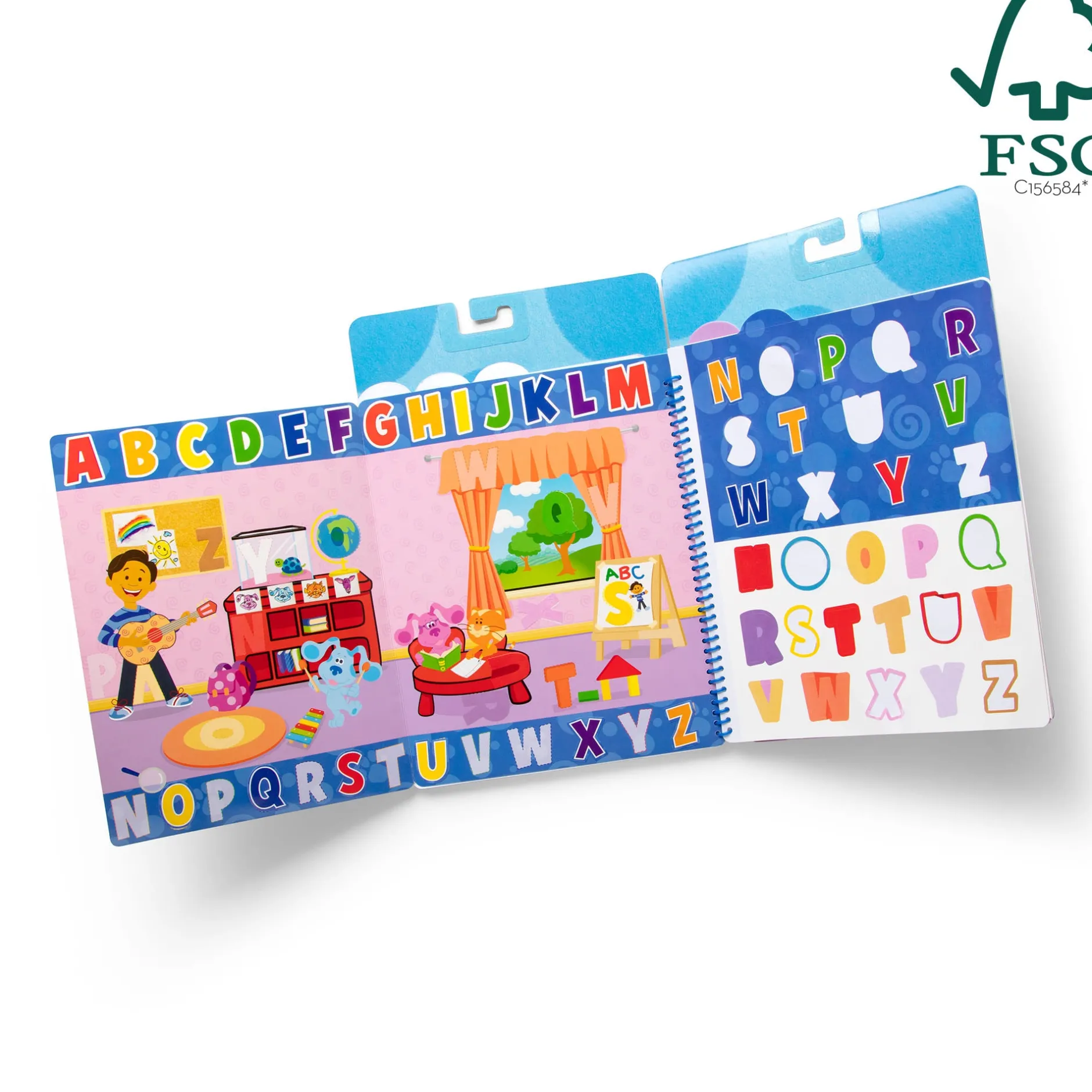 Stickers & Sticker Books>Melissa & Doug Blue's Clues & You! Restickable Stickers - Numbers & Letters