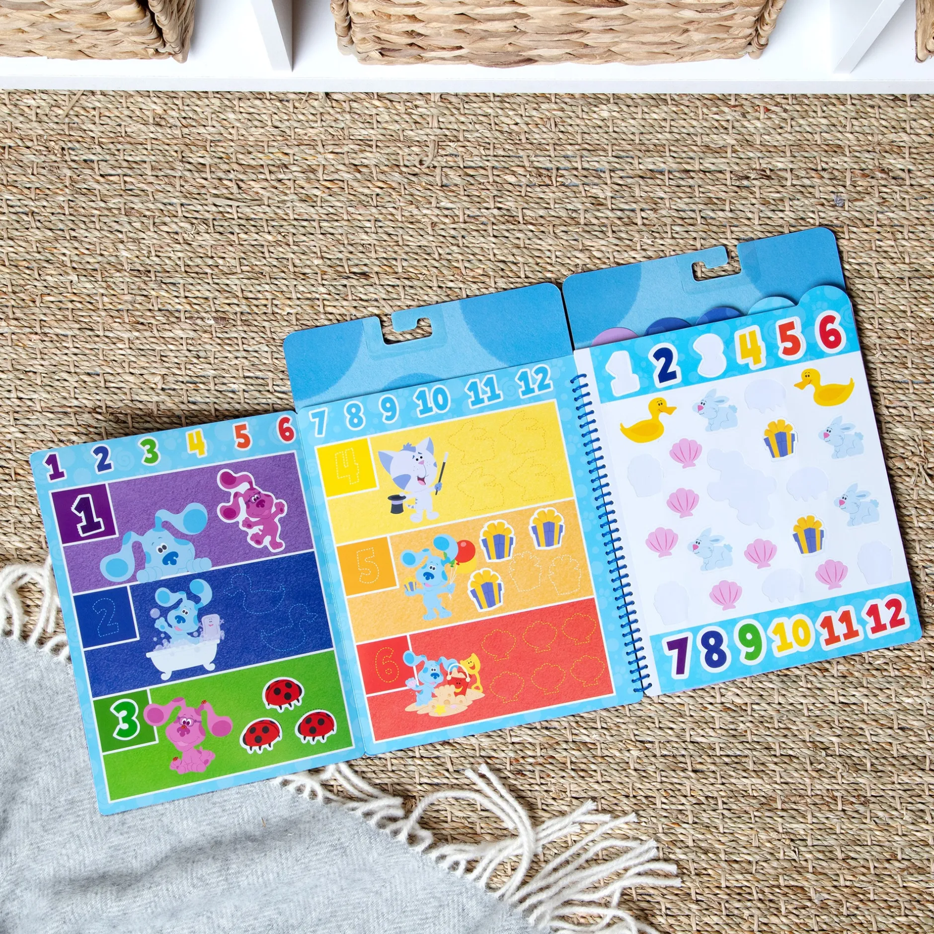 Stickers & Sticker Books>Melissa & Doug Blue's Clues & You! Restickable Stickers - Numbers & Letters