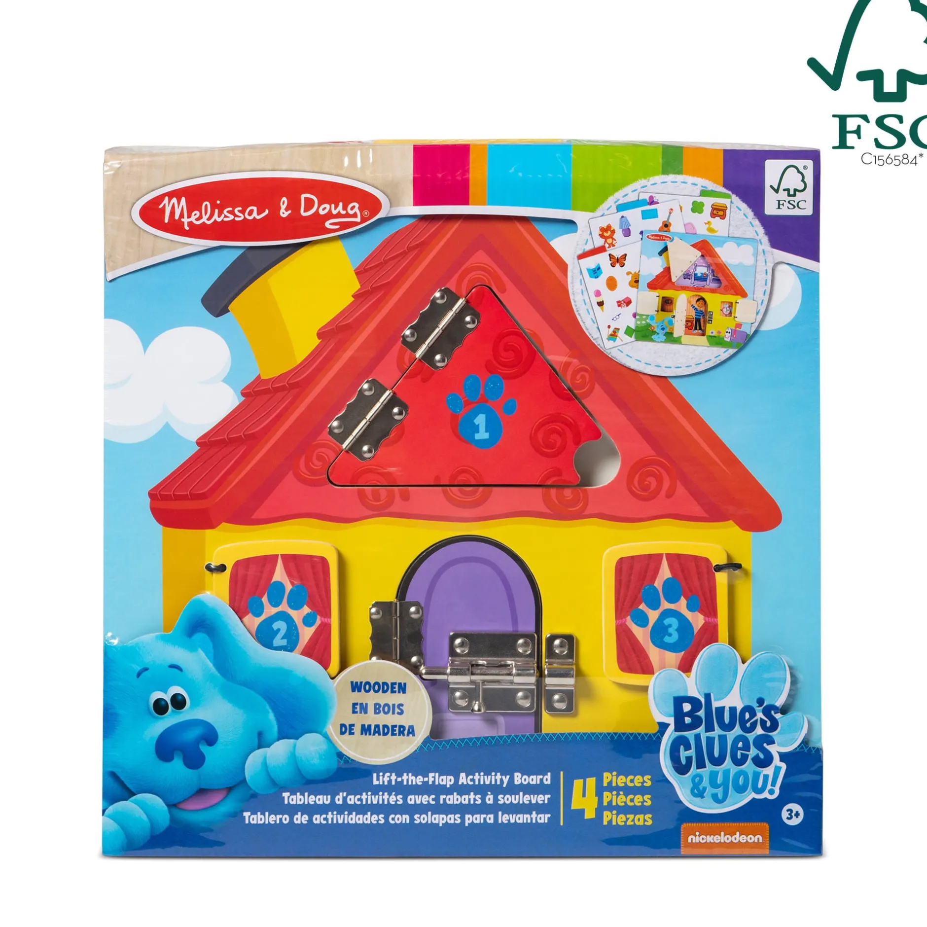 Motor Skills>Melissa & Doug Blue's Clues & You! Wooden Lift-the-Flap Activity Board