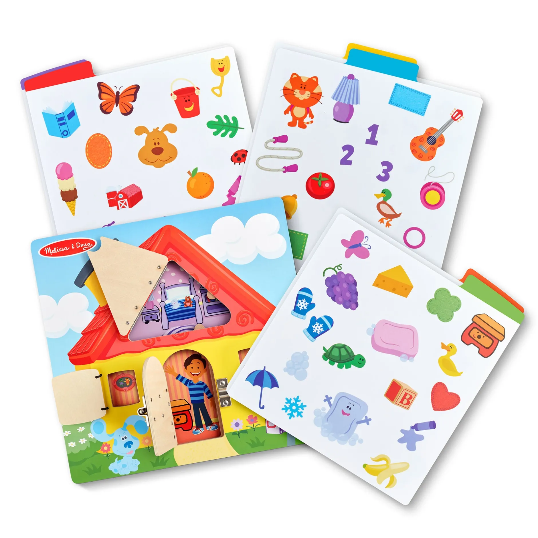 Motor Skills>Melissa & Doug Blue's Clues & You! Wooden Lift-the-Flap Activity Board