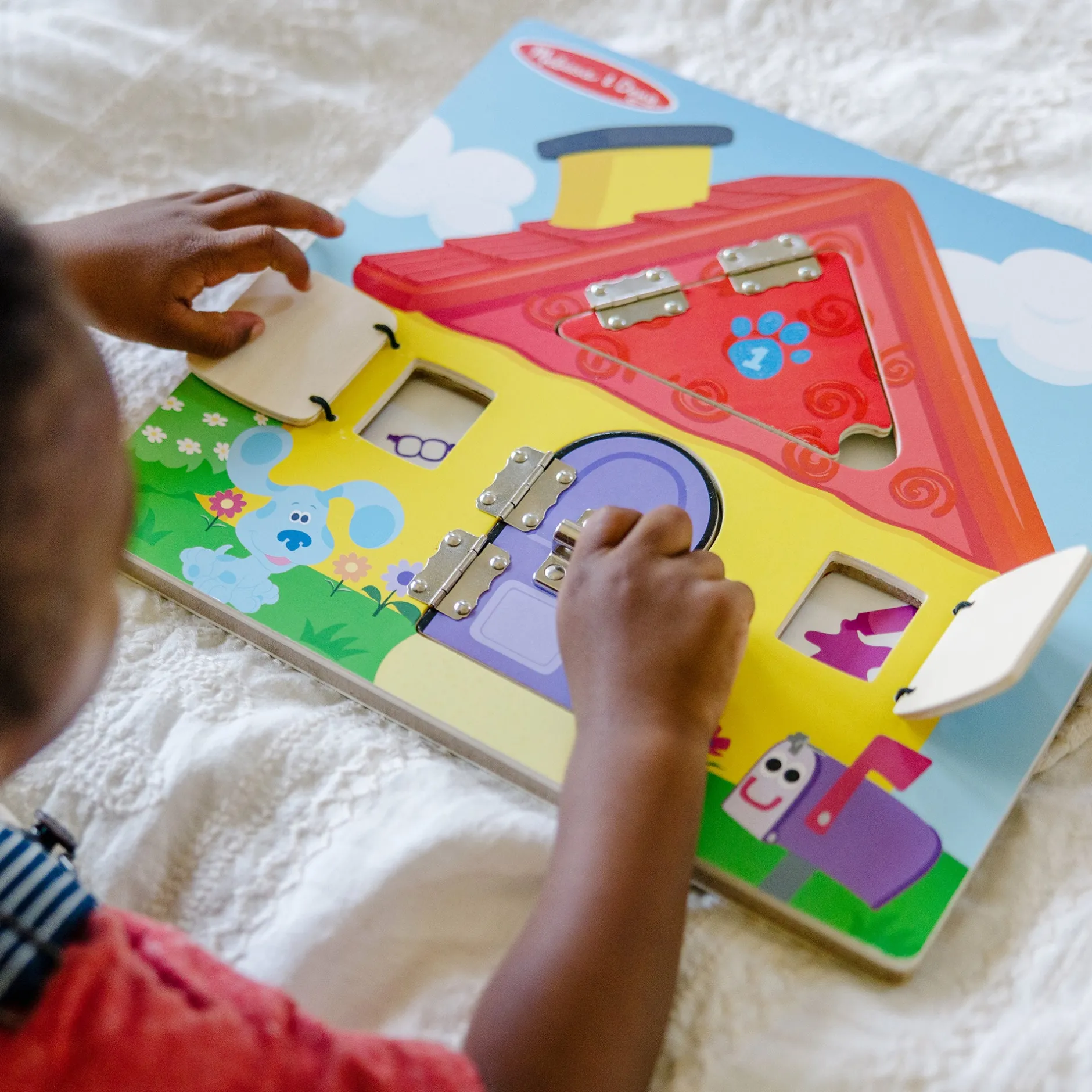 Motor Skills>Melissa & Doug Blue's Clues & You! Wooden Lift-the-Flap Activity Board