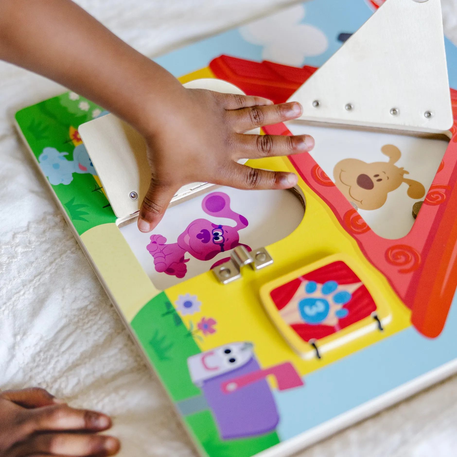 Motor Skills>Melissa & Doug Blue's Clues & You! Wooden Lift-the-Flap Activity Board