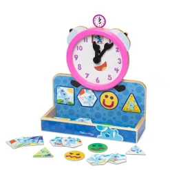 Alphabet & Counting>Melissa & Doug Blue's Clues & You! Wooden Tickety Tock Magnetic Clock