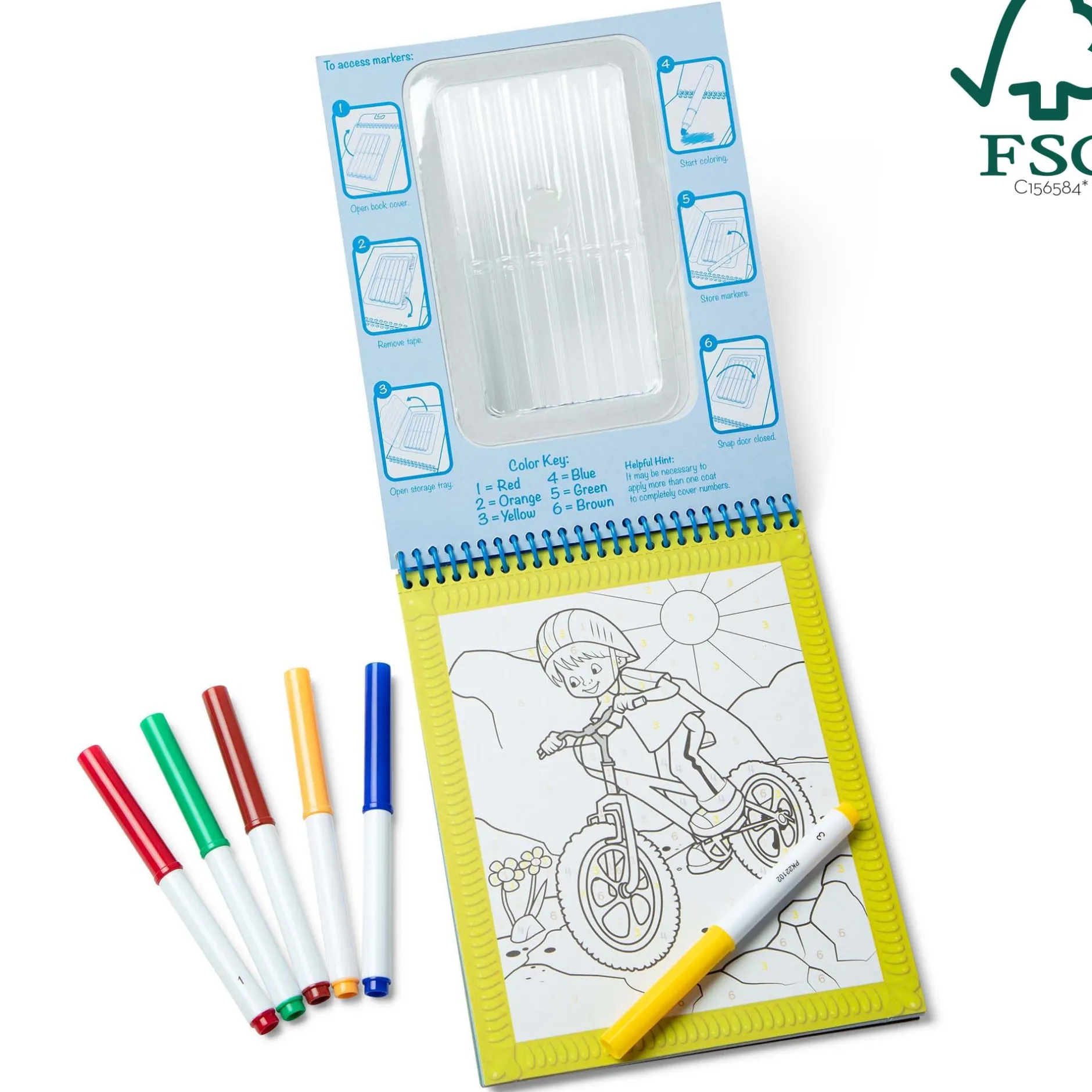 Activity Books>Melissa & Doug Color By Numbers - Blue
