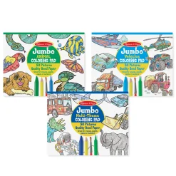 Activity Books>Melissa & Doug Coloring Pad 3-Pack: Animals, Vehicles, Multi-Theme