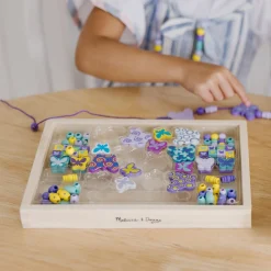 Craft & Stamp Kits>Melissa & Doug Created by Me! Butterfly Beads Wooden Bead Kit