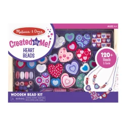 Craft & Stamp Kits>Melissa & Doug Created by Me! Heart Beads Wooden Bead Kit