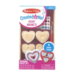 Craft & Stamp Kits>Melissa & Doug Created by Me! Heart Magnets Wooden Craft Kit