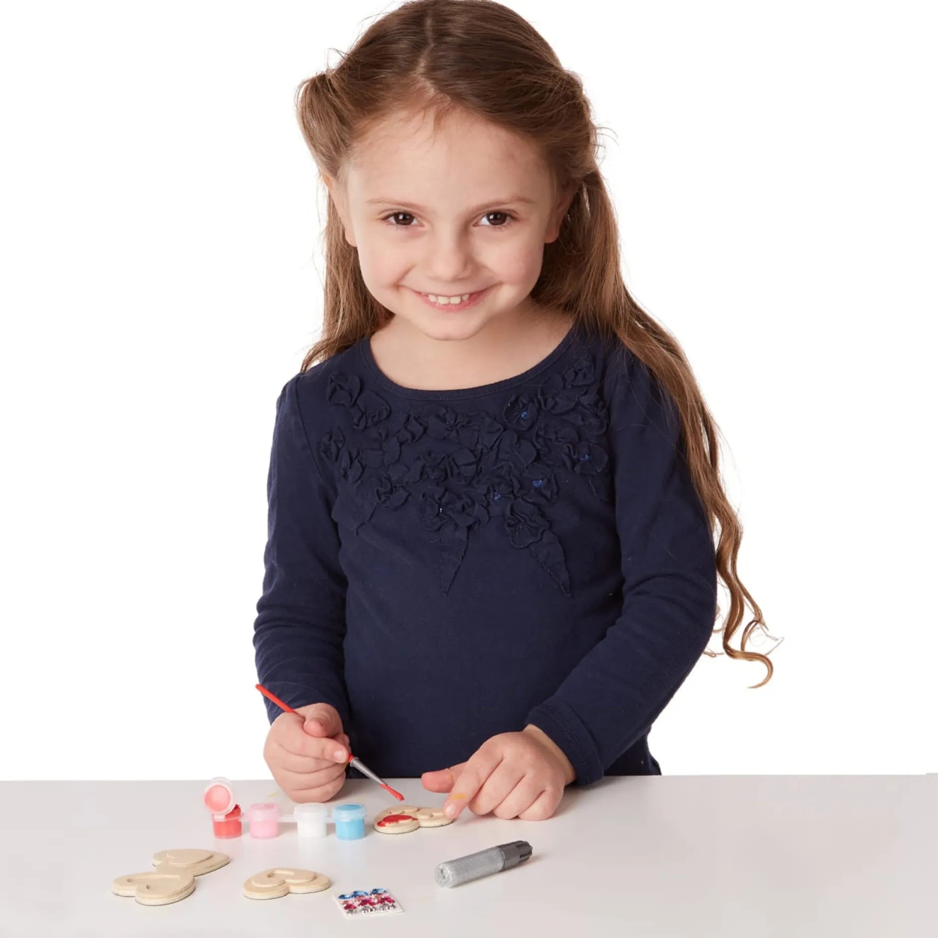 Craft & Stamp Kits>Melissa & Doug Created by Me! Heart Magnets Wooden Craft Kit