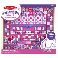 Craft & Stamp Kits>Melissa & Doug Created by Me! Sparkle & Shimmer Beads Wooden Bead Kit