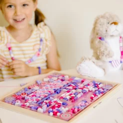 Craft & Stamp Kits>Melissa & Doug Created by Me! Sparkle & Shimmer Beads Wooden Bead Kit