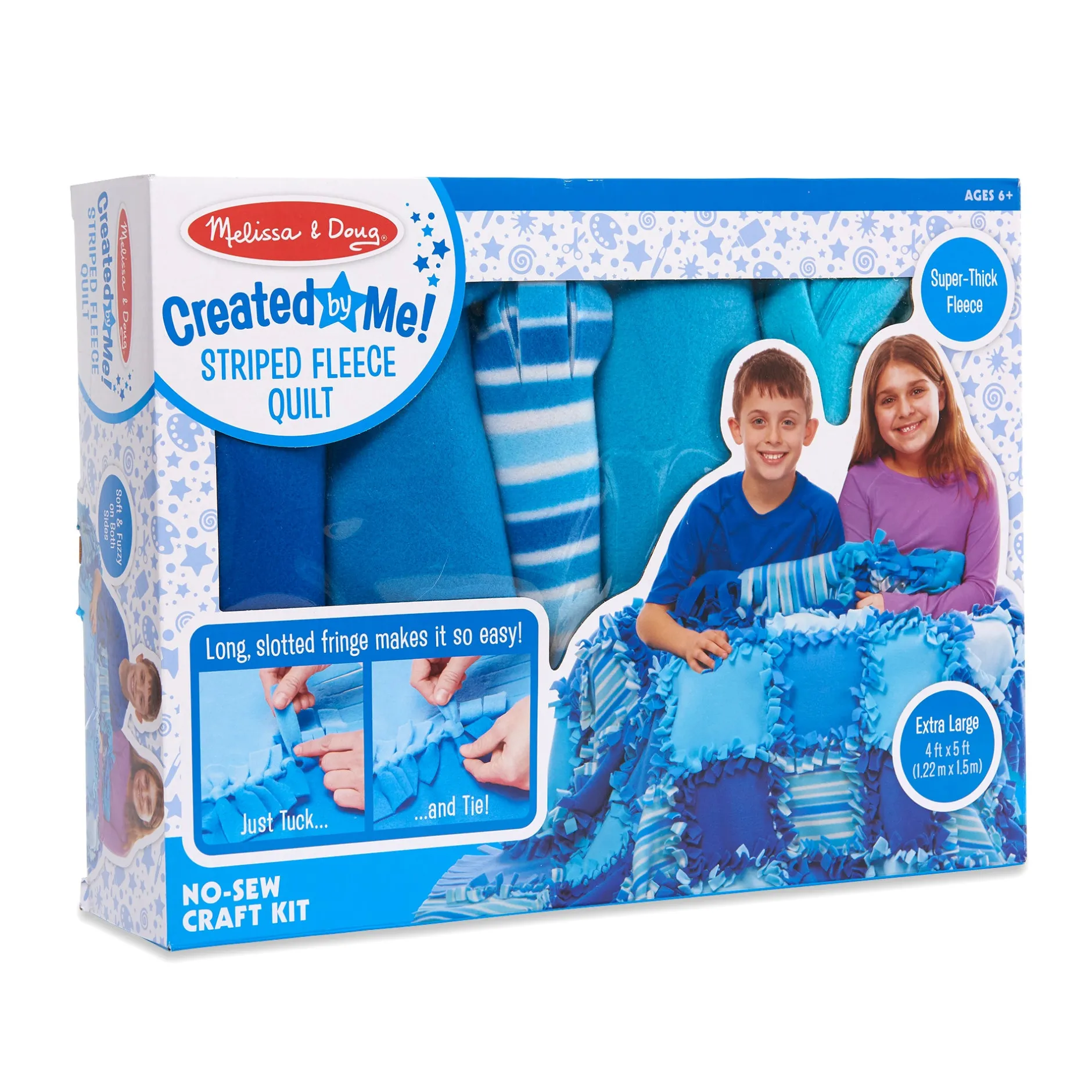 Craft & Stamp Kits>Melissa & Doug Created by Me! Striped Fleece Quilt