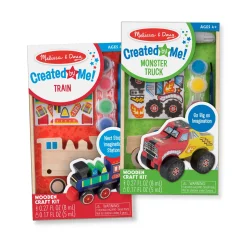 Craft & Stamp Kits>Melissa & Doug Created by Me!™ Vehicles Craft Kit 2-Pack: Monster Truck, Train