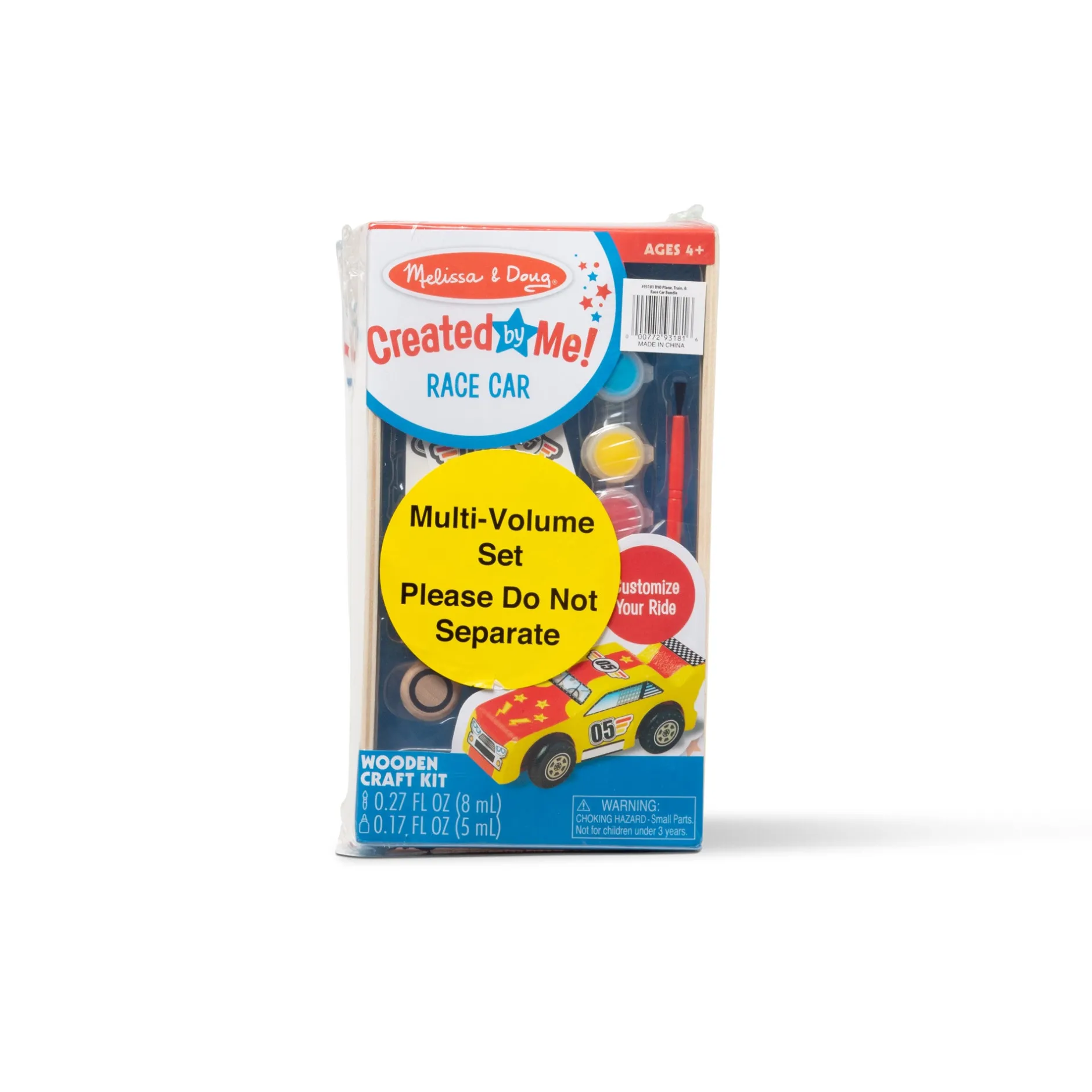 Craft & Stamp Kits>Melissa & Doug Createed by Me!™ Vehicle Craft Kit 3-Pack: Plane, Train, Race Car