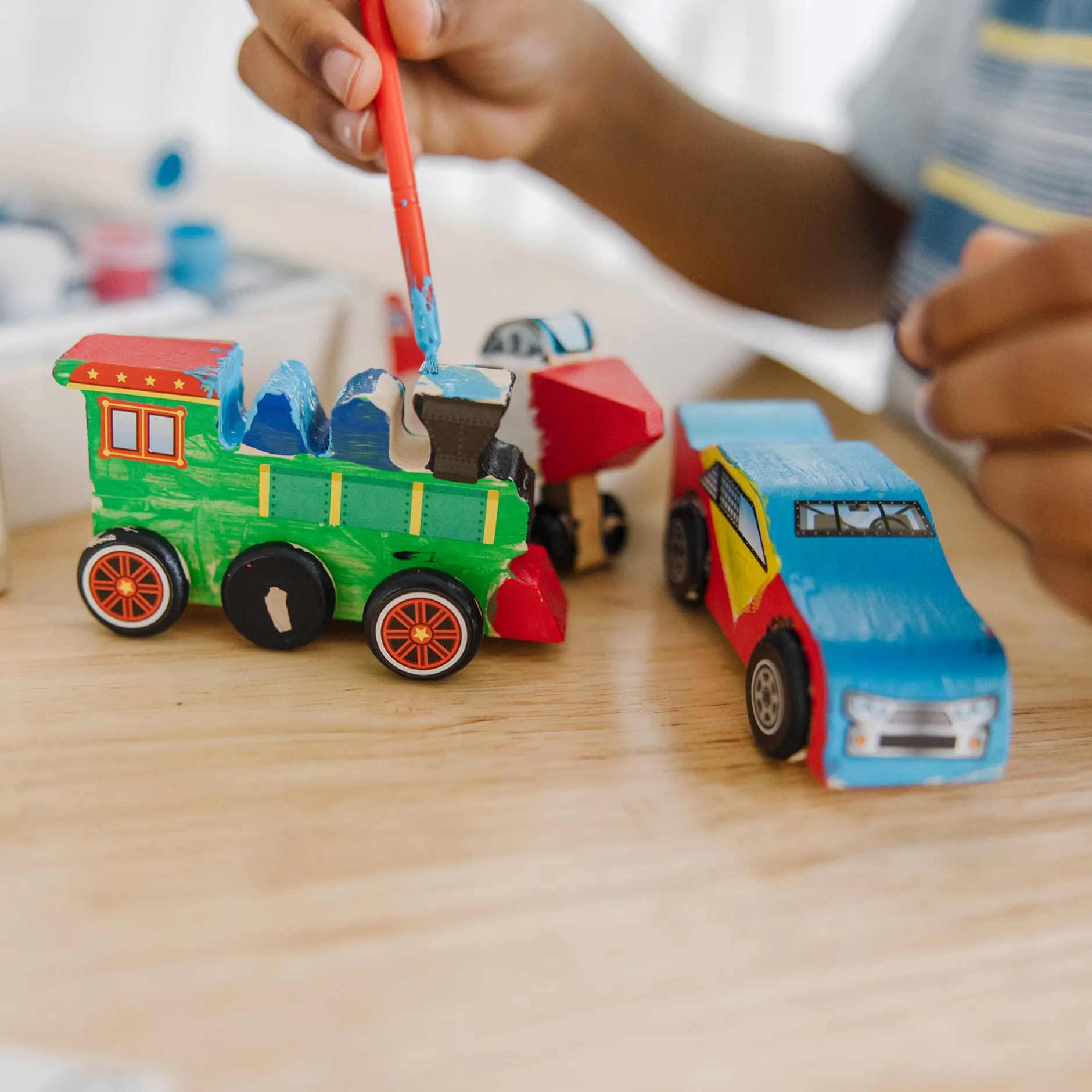 Craft & Stamp Kits>Melissa & Doug Createed by Me!™ Vehicle Craft Kit 3-Pack: Plane, Train, Race Car
