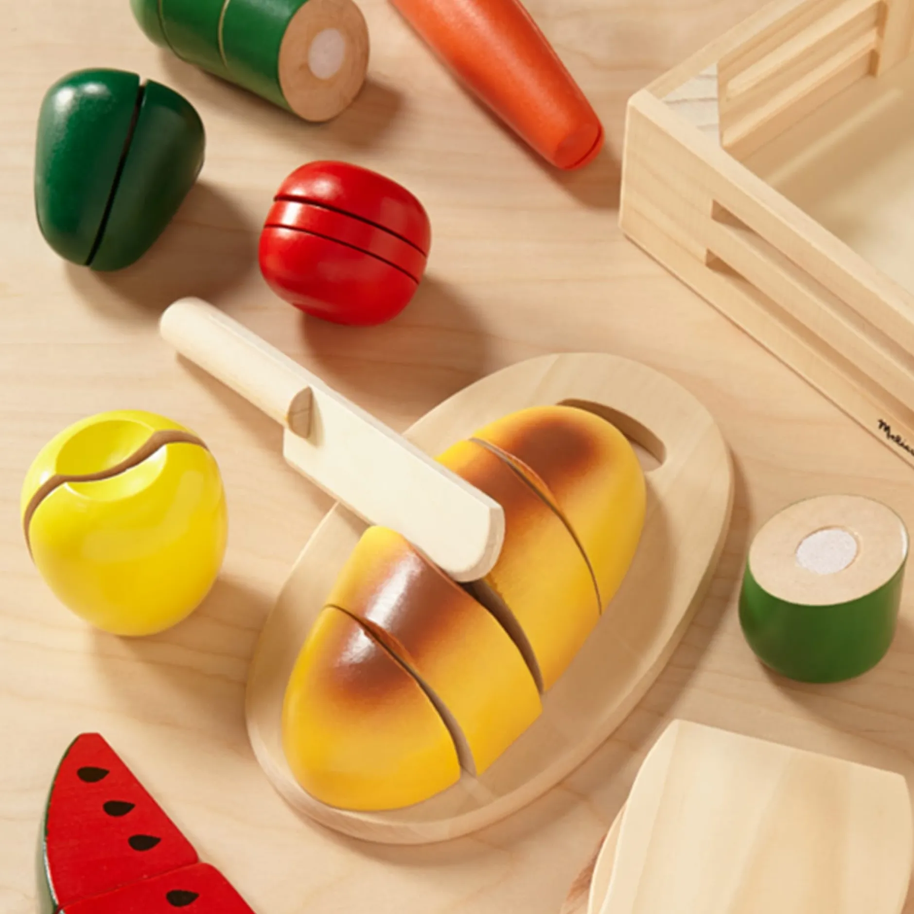Play Food & Play Sets>Melissa & Doug Cutting Food - Wooden Play Food