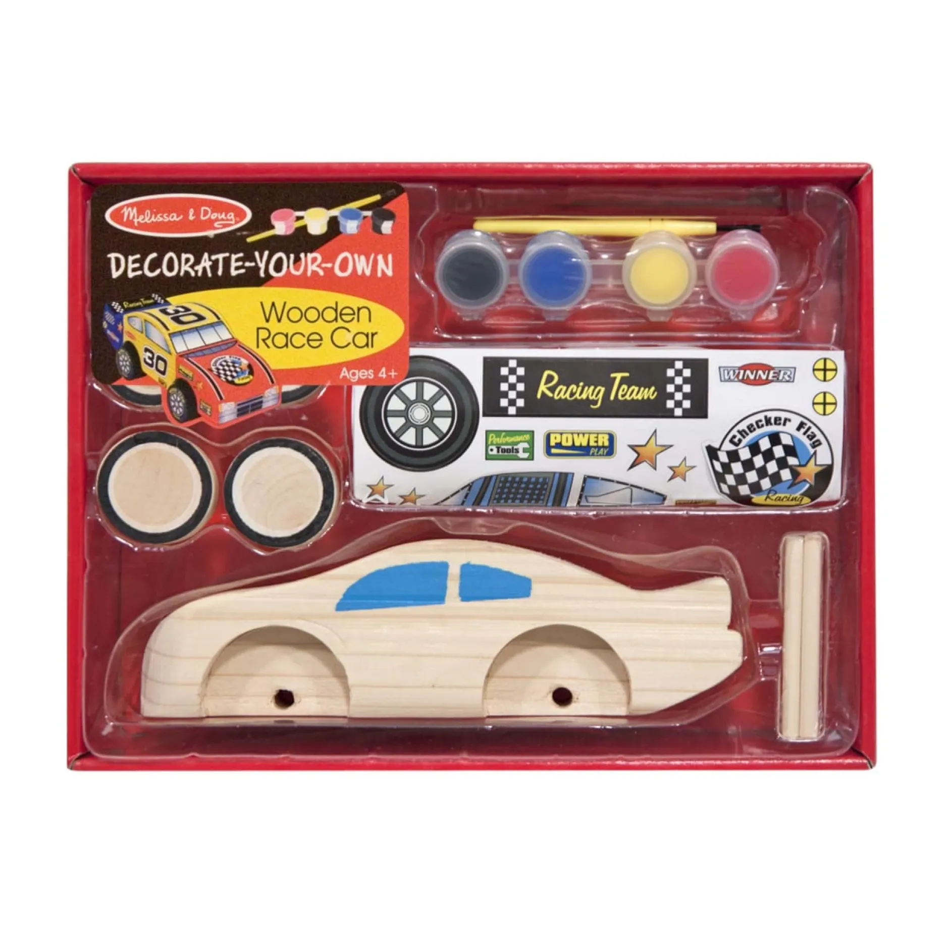 Craft & Stamp Kits>Melissa & Doug Decorate-Your-Own Wooden Race Car