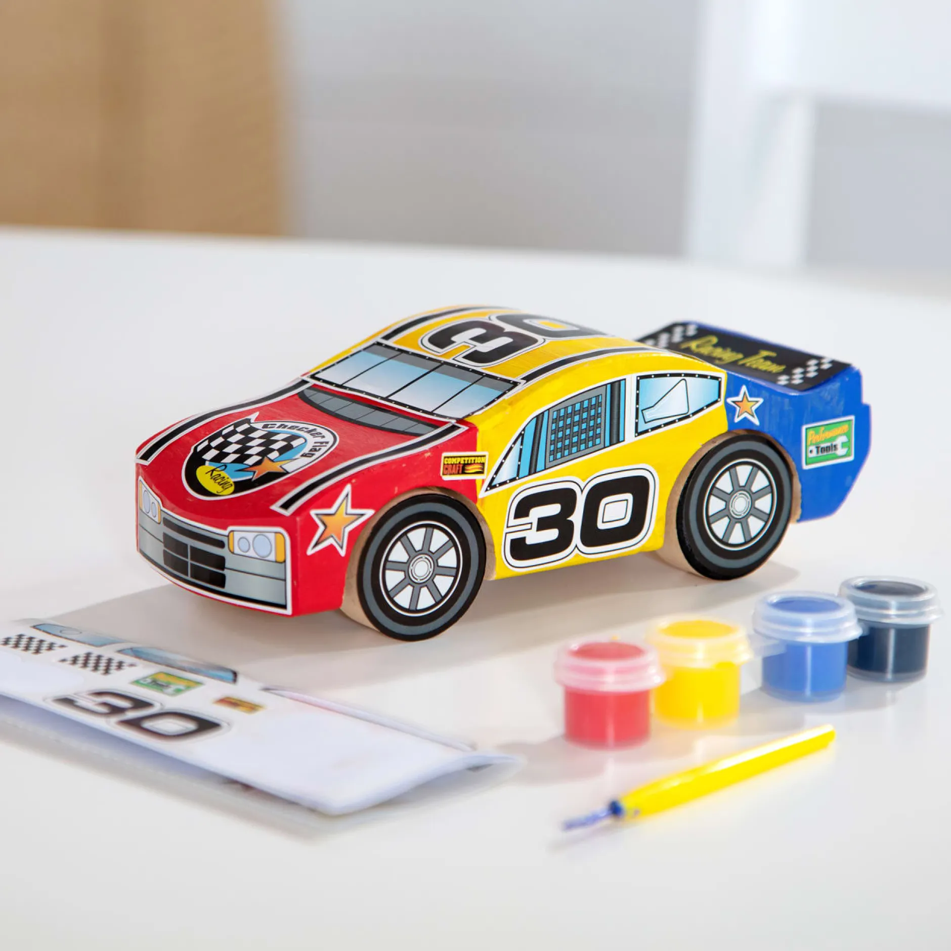 Craft & Stamp Kits>Melissa & Doug Decorate-Your-Own Wooden Race Car