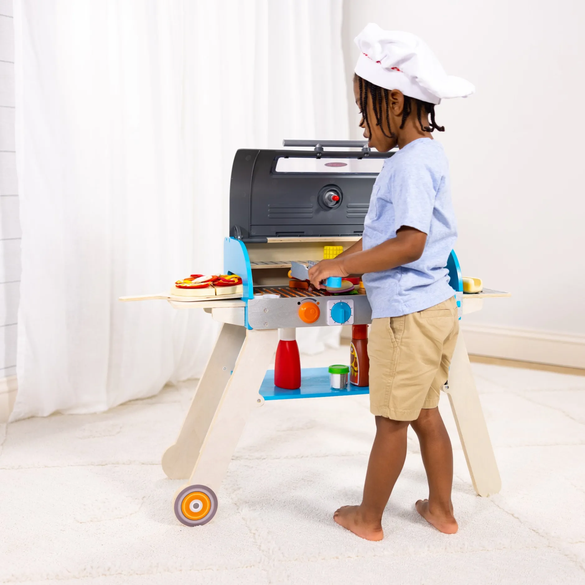 Play Food & Play Sets>Melissa & Doug Deluxe Grill & Pizza Oven Play Set