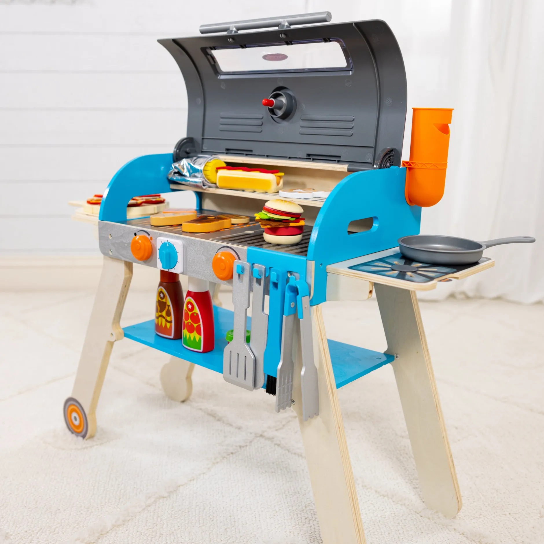 Play Food & Play Sets>Melissa & Doug Deluxe Grill & Pizza Oven Play Set
