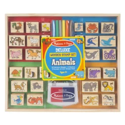 Craft & Stamp Kits>Melissa & Doug Deluxe Wooden Stamp Set - Animals