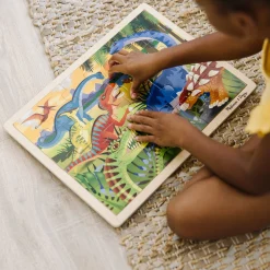 Animals & Nature Puzzles>Melissa & Doug Dinosaur Wooden Jigsaw Puzzle - 24 Pieces