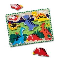 Animals & Nature Puzzles>Melissa & Doug Dinosaurs Chunky Puzzle - 7 Pieces