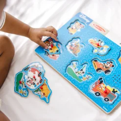 Vehicle & Train Puzzles>Melissa & Doug Disney Mickey Mouse & Friends Vehicles Sound Puzzle - 8 Pieces