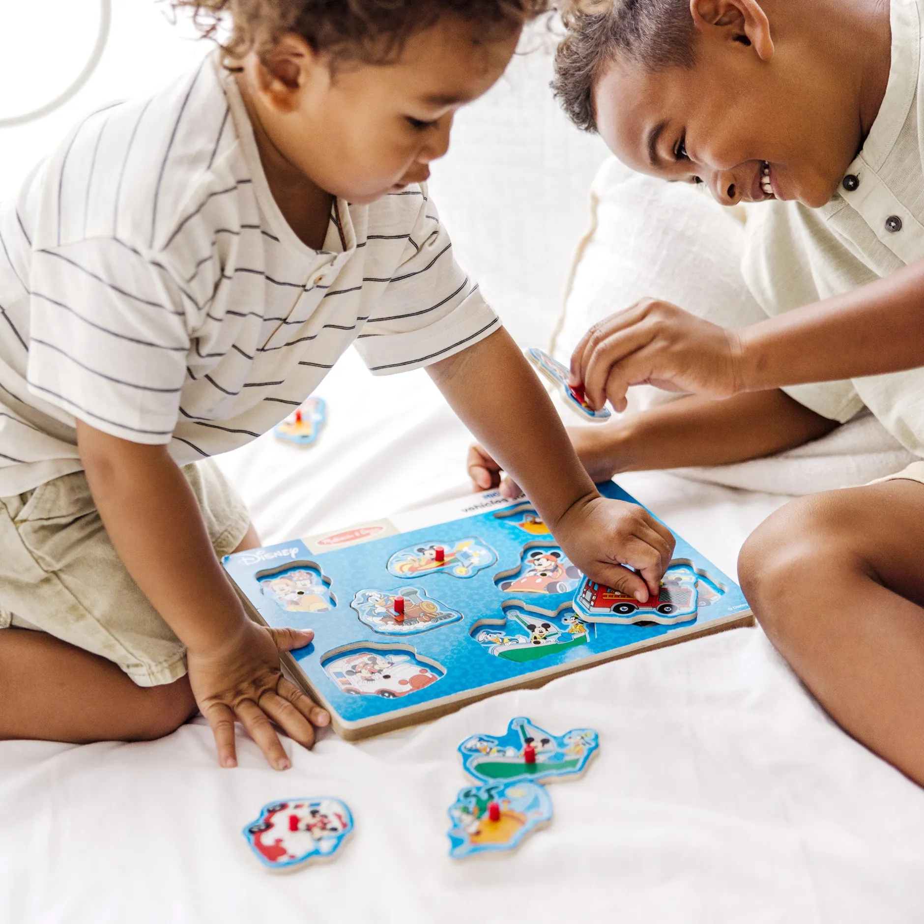 Vehicle & Train Puzzles>Melissa & Doug Disney Mickey Mouse & Friends Vehicles Sound Puzzle - 8 Pieces