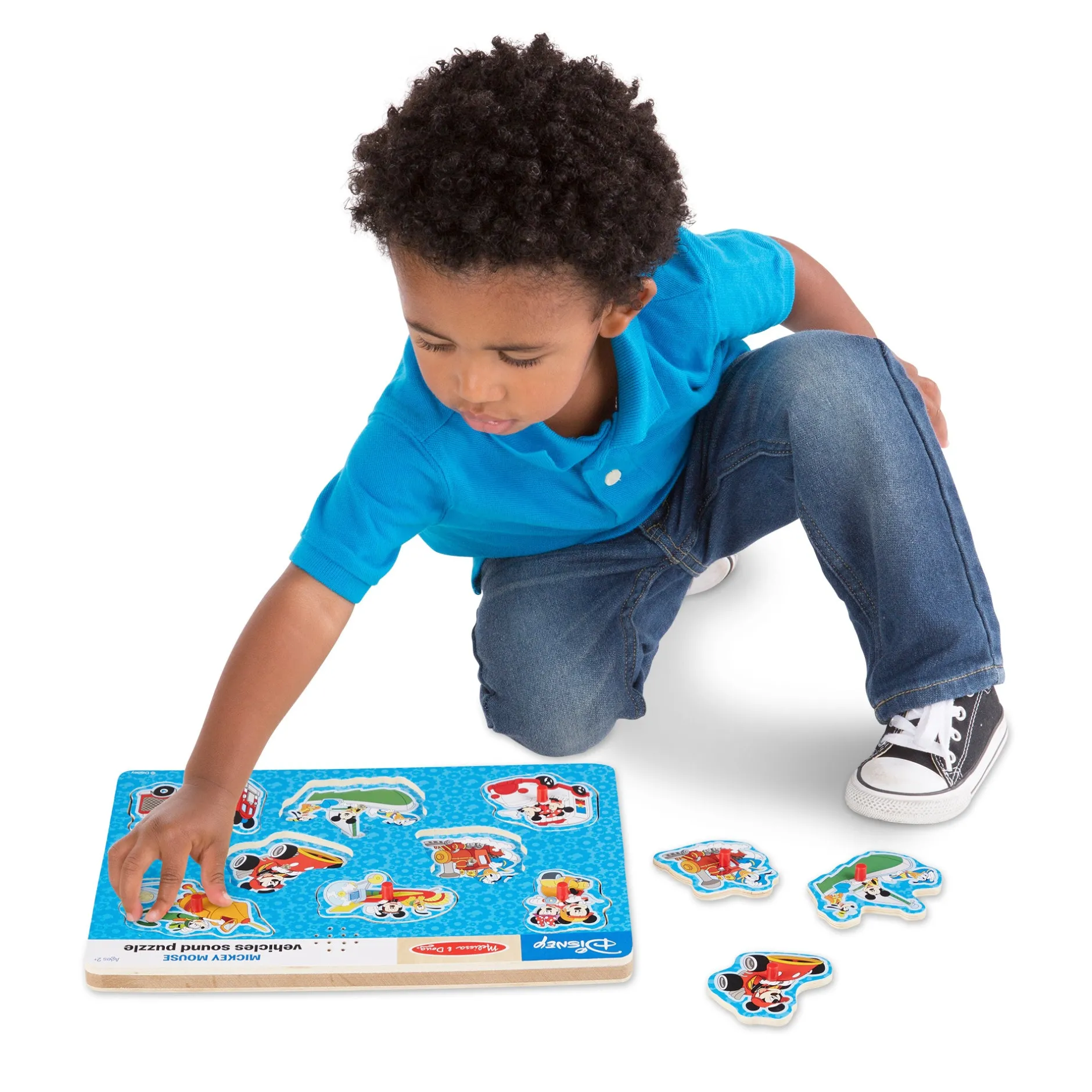 Vehicle & Train Puzzles>Melissa & Doug Disney Mickey Mouse & Friends Vehicles Sound Puzzle - 8 Pieces