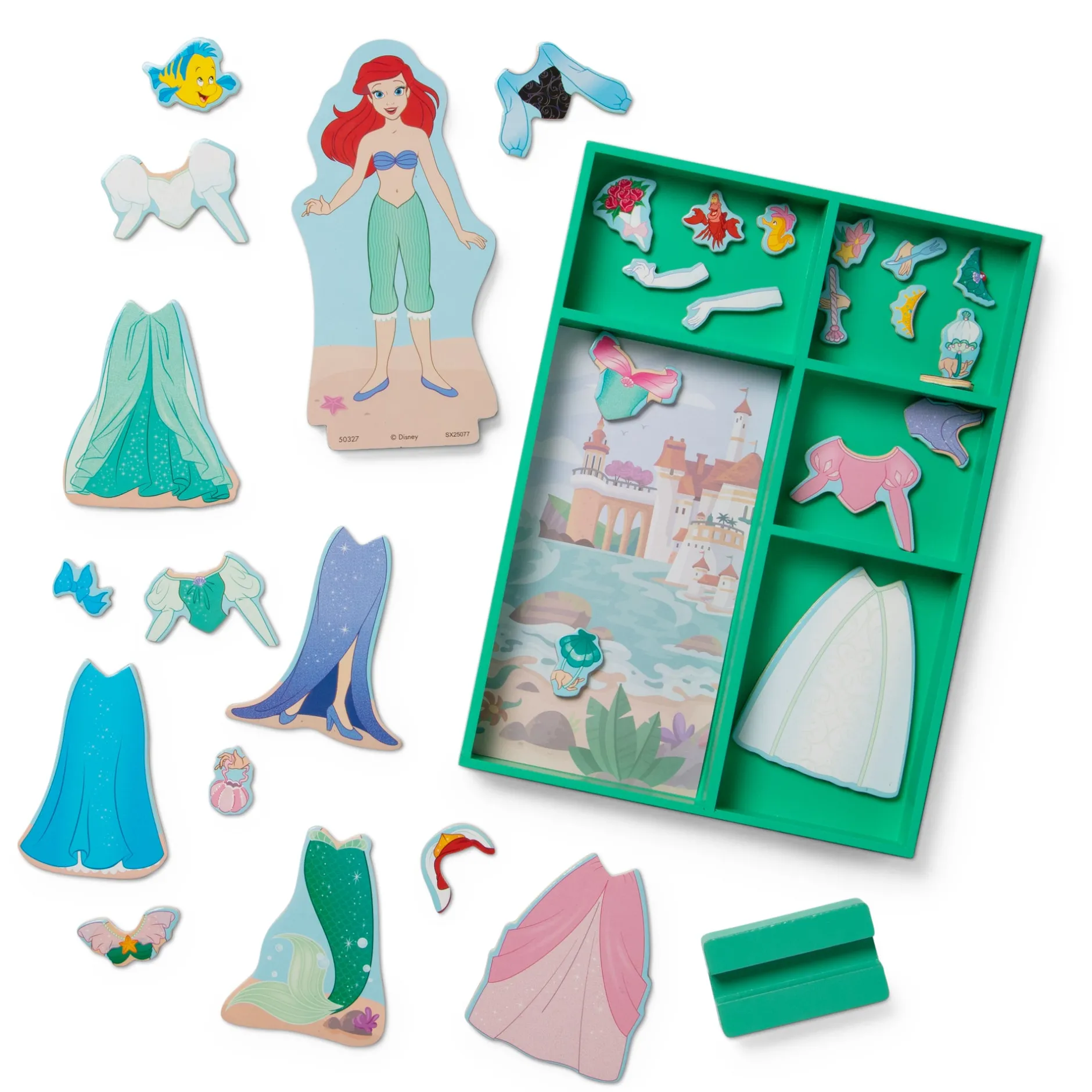 Dolls & Dollhouses>Melissa & Doug Disney Princess Ariel Wooden Magnetic Dress-Up