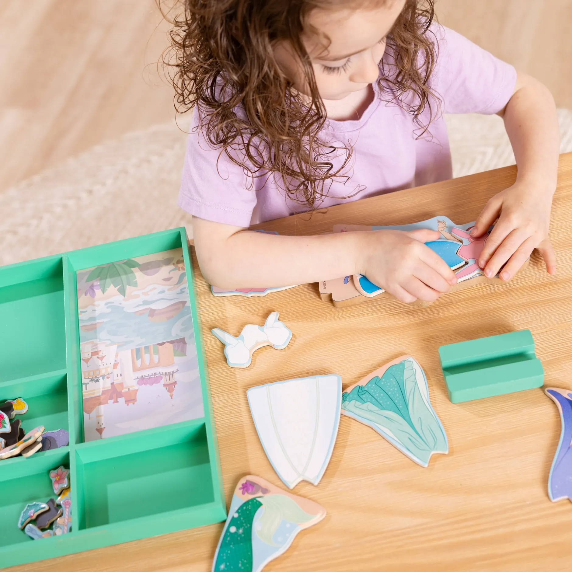 Dolls & Dollhouses>Melissa & Doug Disney Princess Ariel Wooden Magnetic Dress-Up