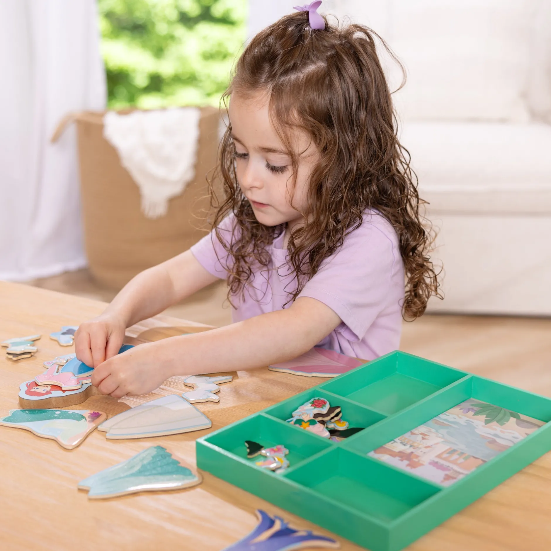 Dolls & Dollhouses>Melissa & Doug Disney Princess Ariel Wooden Magnetic Dress-Up