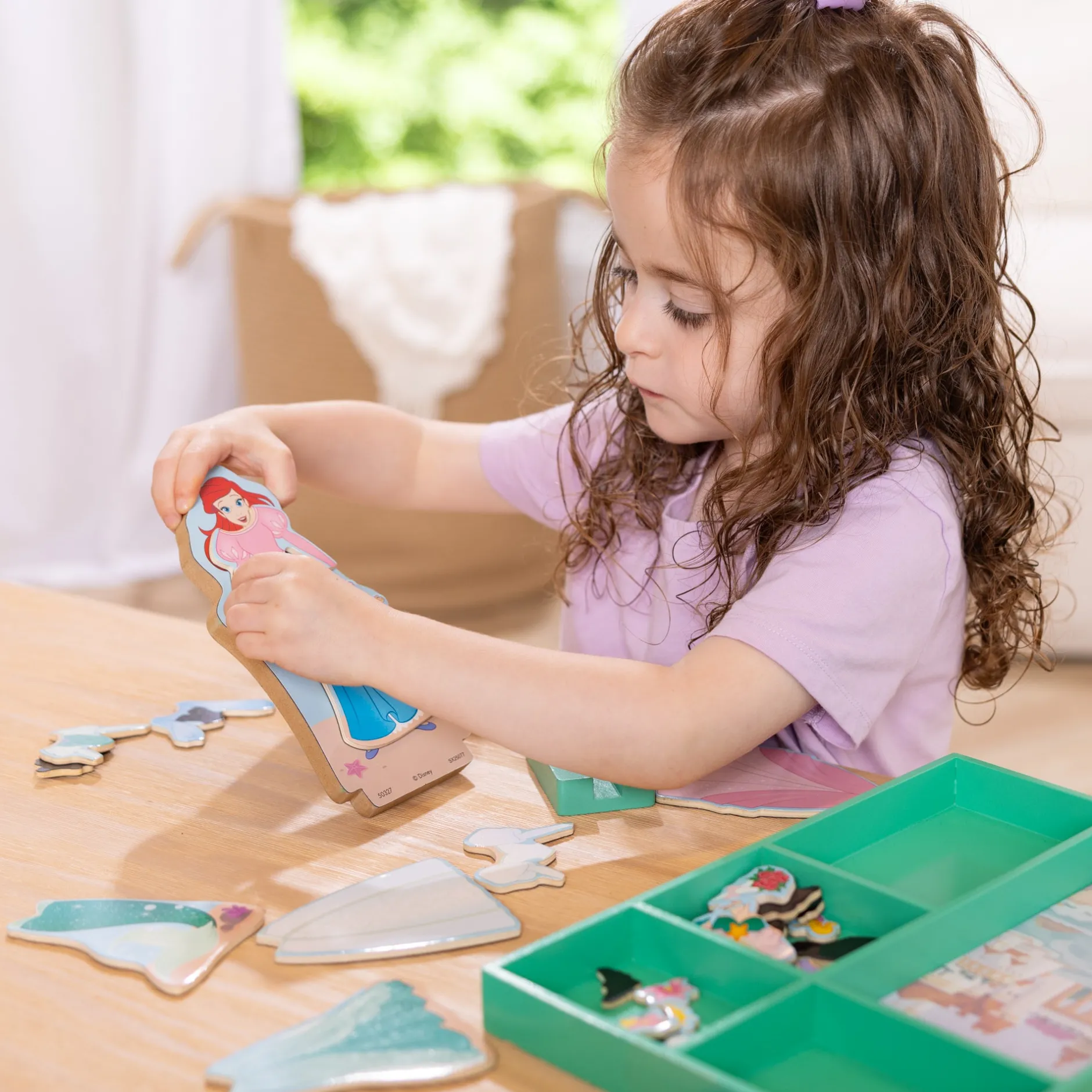Dolls & Dollhouses>Melissa & Doug Disney Princess Ariel Wooden Magnetic Dress-Up