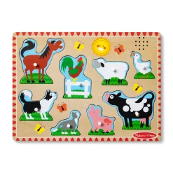 Animals & Nature Puzzles>Melissa & Doug Farm Animals Sound Puzzle - 8 Pieces