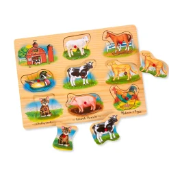 Animals & Nature Puzzles>Melissa & Doug Farm Sound Puzzle - 8 Pieces