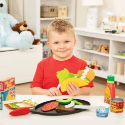 Play Food & Play Sets>Melissa & Doug Fill & Fold Taco & Tortilla Set